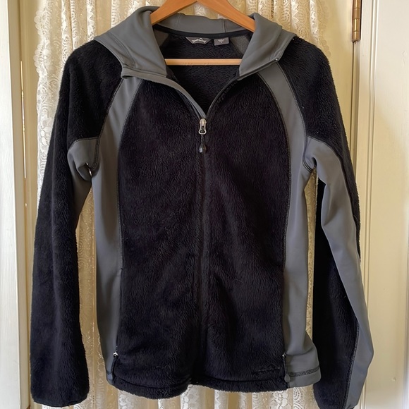 Eddie Bauer Fuzzy Fleece Zip Up - Picture 1 of 5